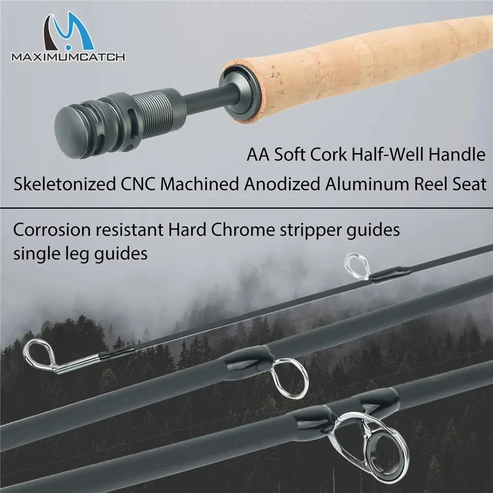 MAXIMUMCATCH 7,5-10 pies 2/3WT - Fishing Rod Ice reseña y precio